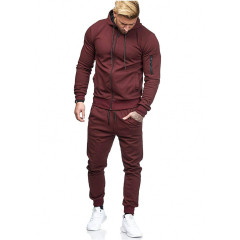 Conyson High Quality Custom Logo Spring Jumpsuit Plus Size Tracksuit Men's 2Pcs Sport Wear Slim Joggers Hoodies Long Men Set