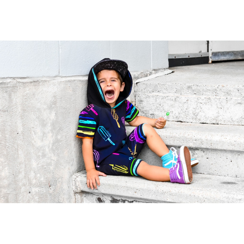 Conyson Wholesale Summer Short Sleeve Hoodies Shorts Two Pieces Outfits Cotton Printing Fashion 1-7Y Kids Boys Sprotsuits Sets