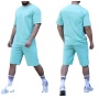 2022 Custom Logo Sweatsuit Men Jogger Sets Private Label Men Short Tracksuit Set Summer Short Set For Men
