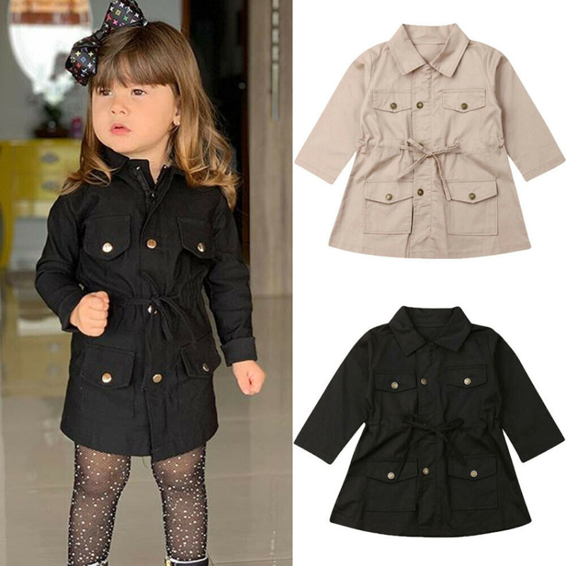 Latest Design Fashion Long Sleeves Toddler Girls Camouflage Printed Girls' Dust Kids Coat