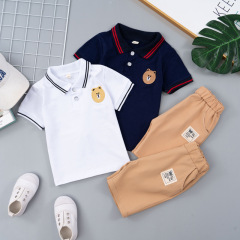 Conyson Summer Newborn Bulk Boutique Fashion Kids Clothing Suits 0-6 Years Little Boys Blouse Shorts 2 Pieces Kids Sets