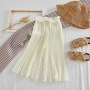 Conyson Latest Design Summer Halter Top Wide-legged pants Classy Style Frill Chiffon Little Girls 2 Pcs Set