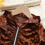 Conyson Toddler Girl Velvet Sets Long Sleeve Solid Trendy Fashion Zip Hoodies Stacked Legging Set Children Girls 2 Piece Suit