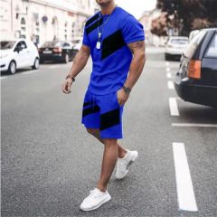 Summer Custom Tracksuit 2 Piece Short Sleeve Loose Fitness Casual Short Sleeve Suit Men'S Shorts Sets Gym Joggers Suits Set