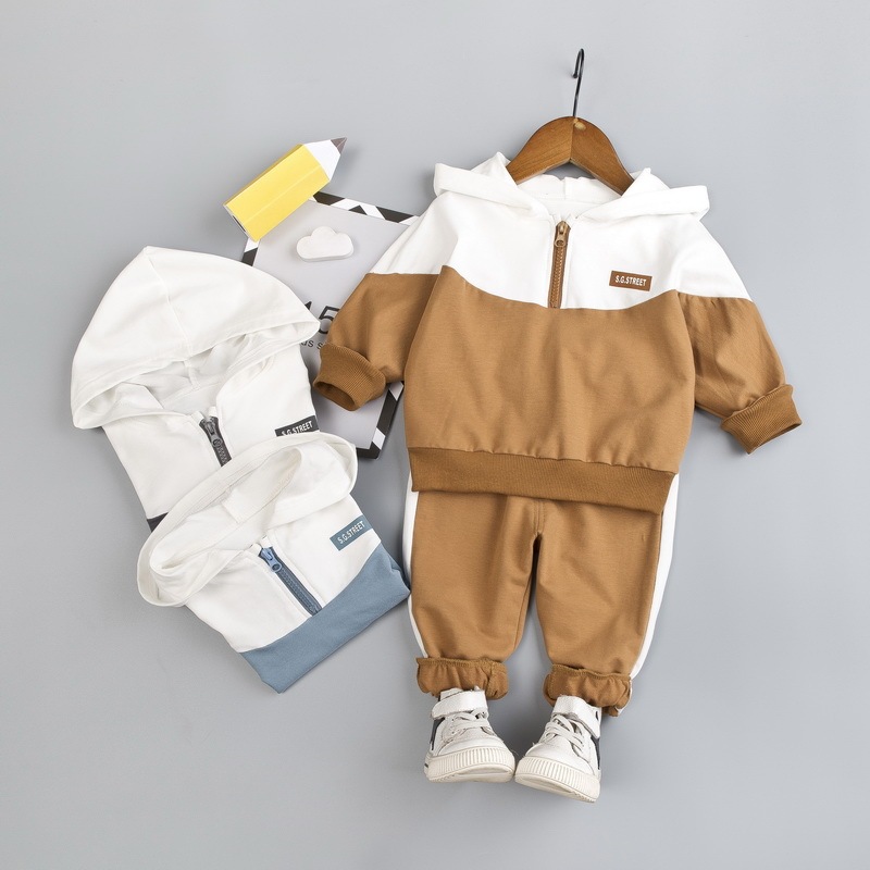 New Boy Baby Boys Sports Tracksuits Clothing Sets Casual Hooded Suit