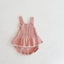 New Style Girl Baby Clothing Love Pattern Ruffles Patchwork Button Jumpsuits Knitted Sweater Romper Suits Cute Infant Playsuit