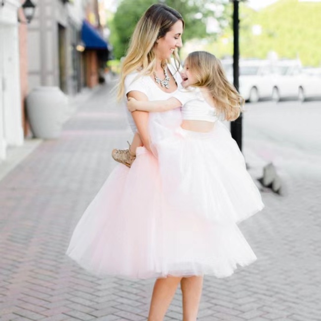 Conyson Summer Mother Daughter Matching Tutu Dresses Clothing Kids Mom And Daughter Set Mommy And Me Elegant Tutu Skirt