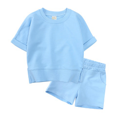 Conyson New Arrival 2023 Toddler Casual Summer Kids Tales 2 Pieces Short Sleeves Boys And Girls Clothing Jogger 1-7Y Kids Sets