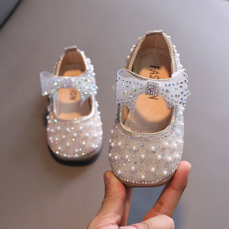 Conyson Fashion Factory Direct Princess Bow Baby Princess Dress Shoes Sweet Bow Infant Prewalker Soft Sole Baby Girls Shoes