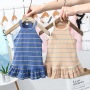 Conyson baby girls dress toddler summer 1-6years occasion sleeveless slip stripe dress fancy children party simple girls dress