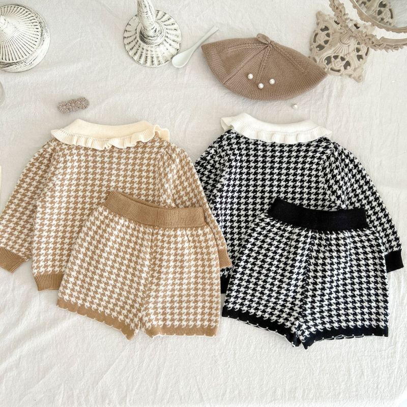 Conyson New Autumn Winter Girl Knitting Sweater Set 2pcs Infant Baby Sweater Suit Warm Girls and Boys Clothing Newborn Outfits
