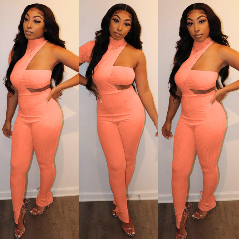 Conyson Wholesale Sets Summer Sexy Fashion Jumpsuit Solid Casual Custom Logo New Stripes Romper 3 Pieces Women Clothes Outfit