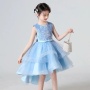 Conyson RTS Summer Sleeveless 3-8 Years Baby Girls Train Dresses 4 Colors Wedding Party Children Clothes Birthday Clothing