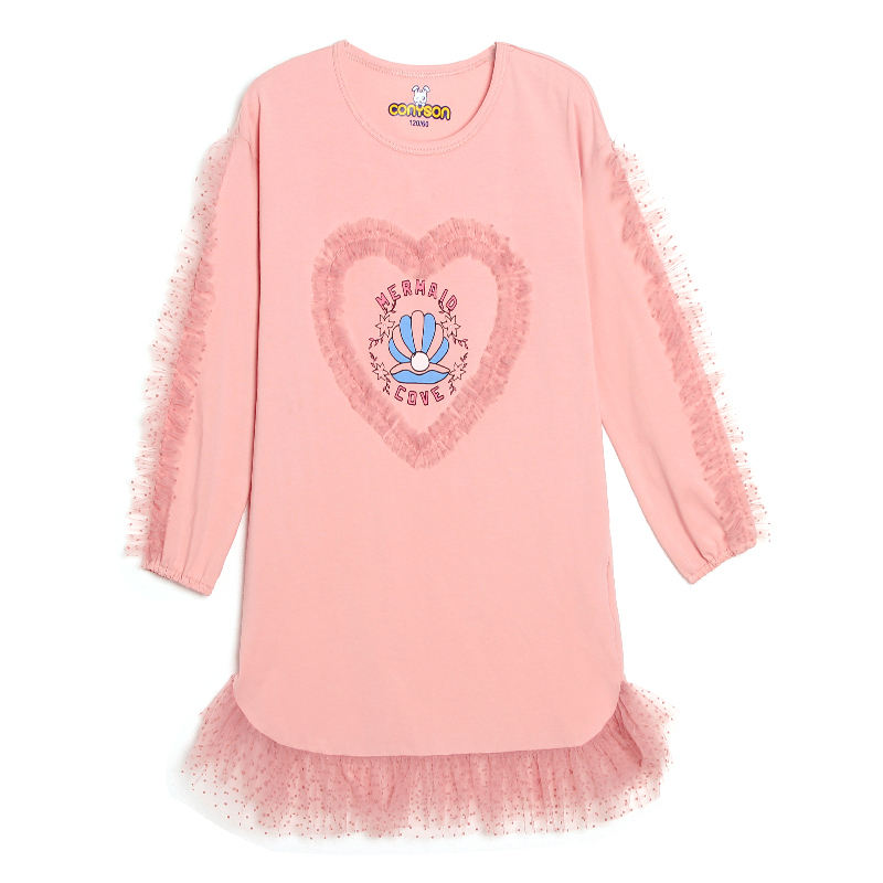 Conyson New Flower kids Fashion dress Lace Kids For Girl Summer long sleeve girls dress