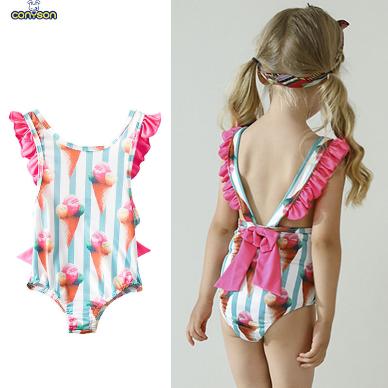 Conyson Hot Beach Baby Girls Ruffles One Piece Swimsuit Newborn Toddler Swimming Bathing Suit Children Backless Beach Swimwear