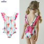 Conyson Hot Beach Baby Girls Ruffles One Piece Swimsuit Newborn Toddler Swimming Bathing Suit Children Backless Beach Swimwear