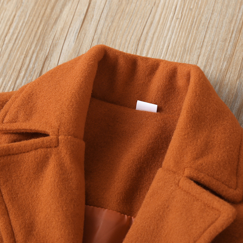New Autumn Winter Baby Girl Coats Baby Woolen Coats Baby Long Sleeve Windproof Coats