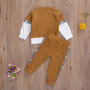 Conyson Wholesale Casual Kids Boys Clothing Sets Letter Printing Long Sweater Jogger Pants 2 Piece Boy Tracksuit Outfits
