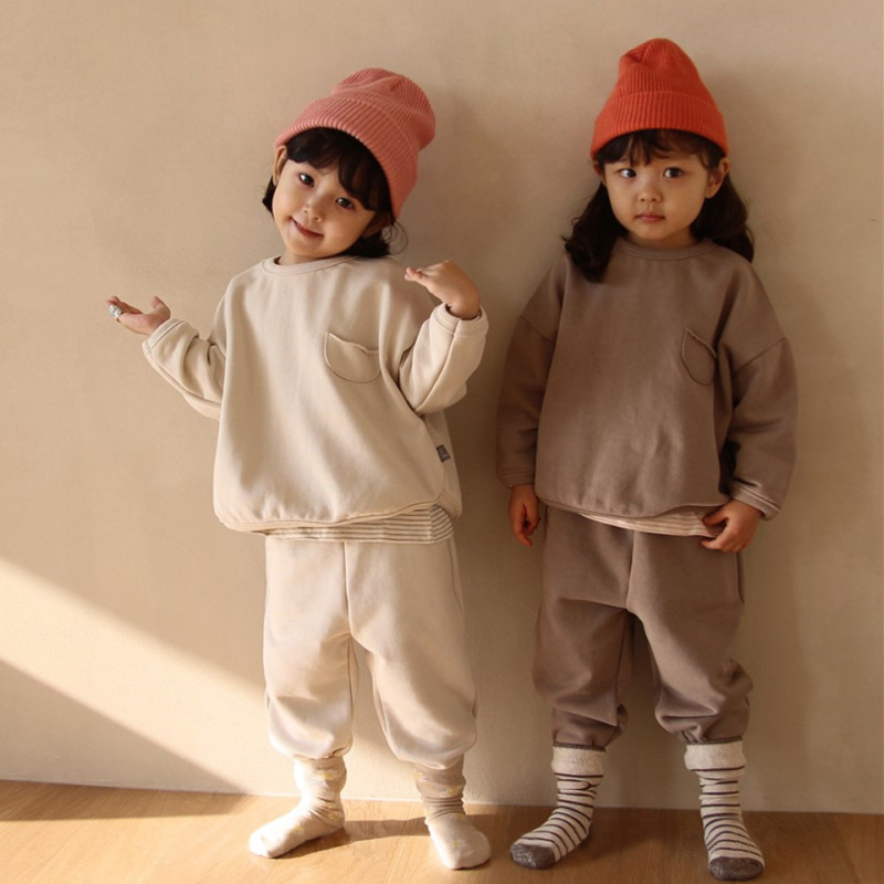 Hot Selling Kids winter boutique clothes toddler clothing outfit pants sets for 2-6 years boys' girls' autumn clothing set