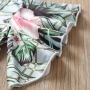 New Wholesale Conyson Summer little Girls Summer Clothing Sets Trumpet Sleeve Floral Patterns Top T-shirt Baby Skirt Sets