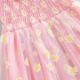 New Boutique Girls Baby Sweet Dress Floral Ruffled Sleeveless Sling Smocking Tulle Princess Dress Sunflower Printed Skirts