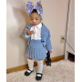 Conyson kids clothing wholesale children clothing 3pcs baby Little girl clothes sets Jacket+Vest And Skirt girls clothing sets