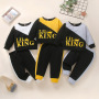 Conyson Winter Newborn Baby Boy Clothing Sets Long Sleeve Printing Sweater Casual Jogger Pants Two Piece Toddler Boys Suits