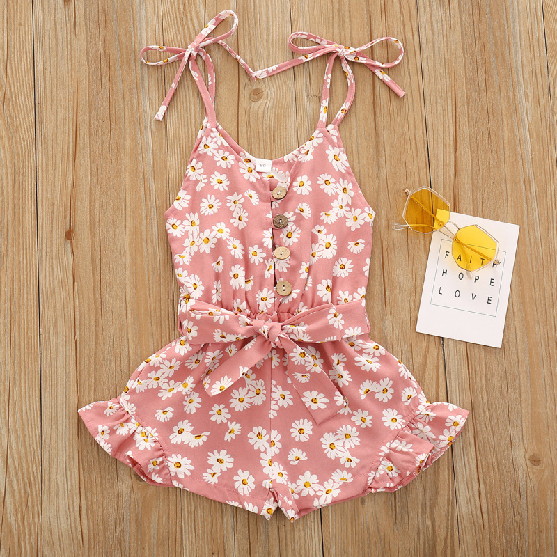 Conyson hot sale Summer Newborn Girl print flower Baby Girl leisure Cotton Sleeveless Mesh Newborn Casual rompers