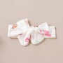 Conyson New Design Wholesale Summer Organic Cotton Short Sleeve Floral Patterns Cute Pink 3pcs Baby Girls Set