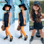 Conyson Wholesale Kids Clothes One Shoulder Summer Sleeveless Solid Dress Princess Casual Girls Clothing Fashion Dress