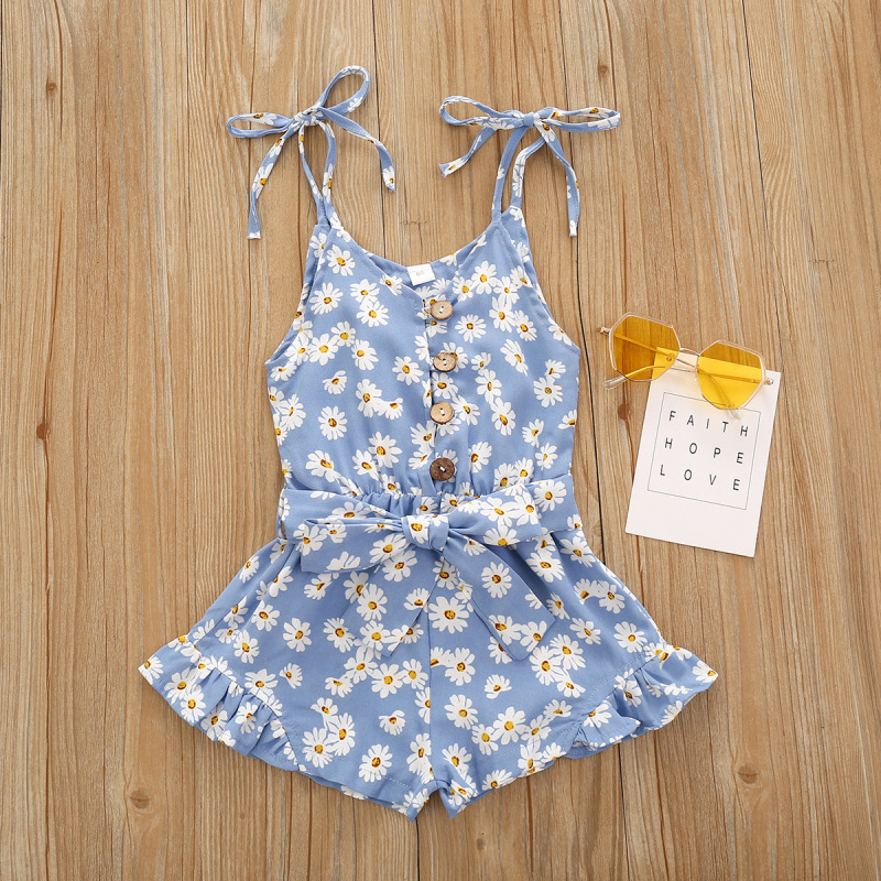 Conyson hot sale Summer Newborn Girl print flower Baby Girl leisure Cotton Sleeveless Mesh Newborn Casual rompers