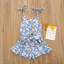 Conyson hot sale Summer Newborn Girl print flower Baby Girl leisure Cotton Sleeveless Mesh Newborn Casual rompers