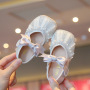 Conyson New Children Leather Shoes Rhinestone Bow Princess Girls Party Dance Shoes Baby Student Flats Kids Performance Shoes