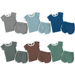 Conyson High Quality Outfit Summer Newborn Summer Infant Cotton Soft Sets Brand 0-4Y Baby Unisex 2 Pieces Kids Matching Set