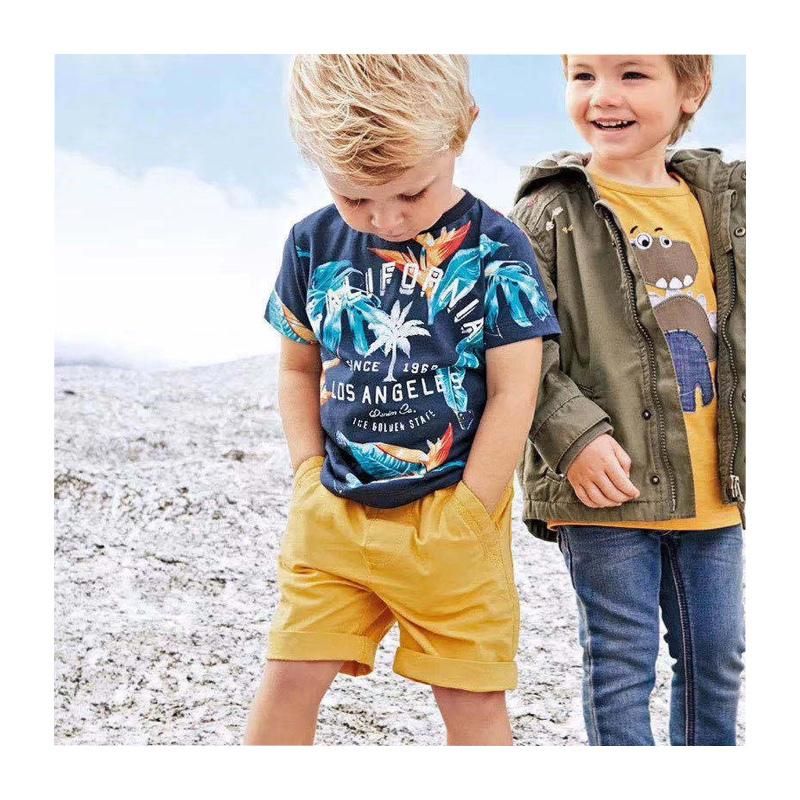 Kids Clothes Boys Summer Shirt Short Baby Clothing Toddler Clothes Set Toddler Floral Print Tee Shorts Baby Boy Shorts Set