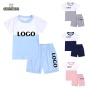 Conyson Summer Custom Tshirt Shorts Logo Toddlers Clothing Set 3Month-13Years Kids Girl Boys Casual Breathable 2pcs Tracksuits