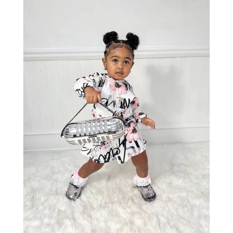 Conyson Hot Wholesale Europeon Style Spring Autumn Letter Printing Design Hoodie Long Sleeve Girls Kids Two Piece Skirt Sets