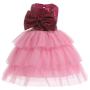 Conyson Kids Tutu Dress Easter Mesh Litter Girls Clothing Sleeveless Bow Sequin Formal Children Girl Evening Dresses