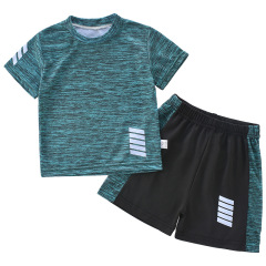 Conyson New Arrival Wholesale New Kids Summer Unisex Boy Short Sleeve Basketball  Two Piece Vest +Shorts Clothes Jogger Boys Set