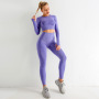 Fashion Seamless Yoga Set Fitness Sports 5 Piece Suits Solid Top Yoga Wear Sport Clothing Pants Set