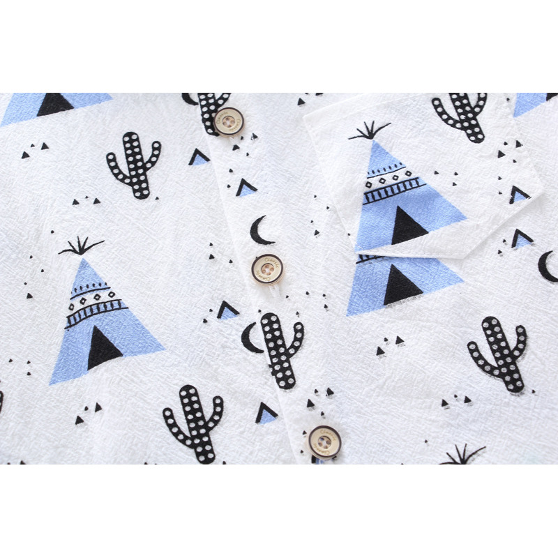 wholesale 2021 Popular Summer cotton cartoon children clothes short Sleeve button tops pure color shorts baby Girls Boys sets