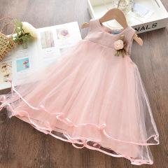 2020 Hot Sale Customize girls Sleeveless Dress kids clothing Children girls Birthday Kid Gown Boutique Dress