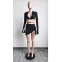 Custom 2022 New Arrival Summer Ladies Two Piece Sets Solid Color Dress Set Casual Skirt Women Clothing Two Piece Skirt Set