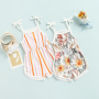 Conyson Wholesale Baby Girls Romper Flower Stripe Printed Sleeveless Tie-Up Shoulder Strap Sling Halter Jumpsuits Clothing Kids