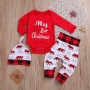 wholesale 3-pieces Merry Christmas Cotton Baby sets girl boys clothes Romper Autumn Winter baby Clothes