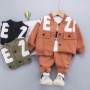Conyson Wholesale Spring Kids Boy Jacket Pants Clothing Suits Cotton Printing Sweater Clothing Tracksuit Boys 3pcs Outfits