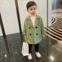 Conyson Children's Woolen Autumn and Winter Handsome Kids Clothing Long Sleeves Korean Cotton Jacket Coats