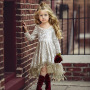 Conyson European and American New Children's Clothing Kids Dress Fishtail Skirt Spring Long Sleeve Cotton Dress for Baby Girls