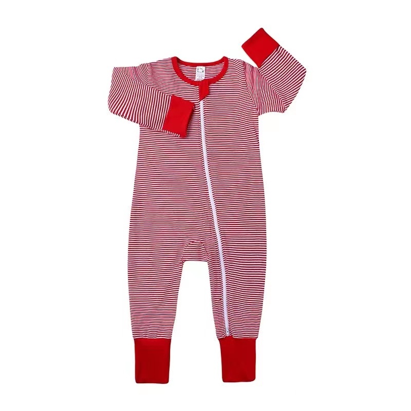 Conyson Hot Selling Spring Autumn Organic Cotton Cute Long Sleeves Zipper Knitted Children Clothing Vintage Baby Rompers