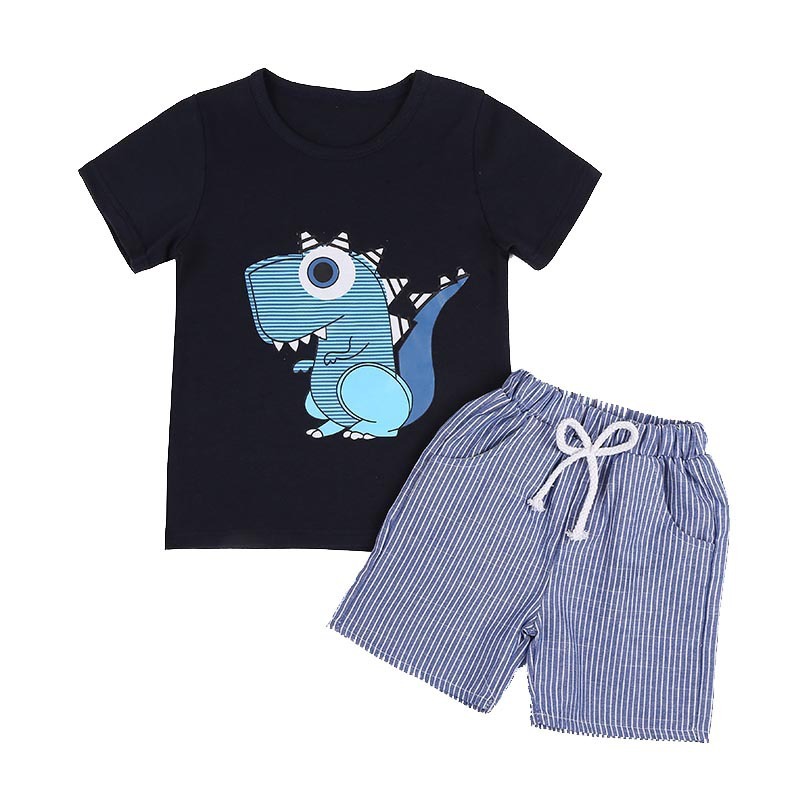 New Design Kids Hot Sale Brand Boys Clothing Children Summer Boys Clothes Cartoon Kids Boy Clothing Set T-shit+pants